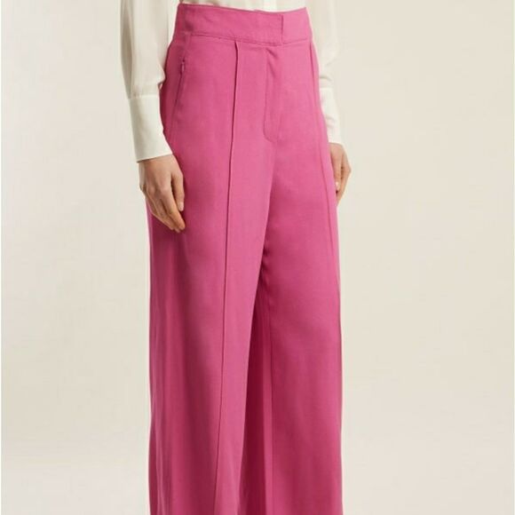 Roksanda Pants Lapari High Rise Wide Leg Trousers Sz US 4 - Picture 1 of 8